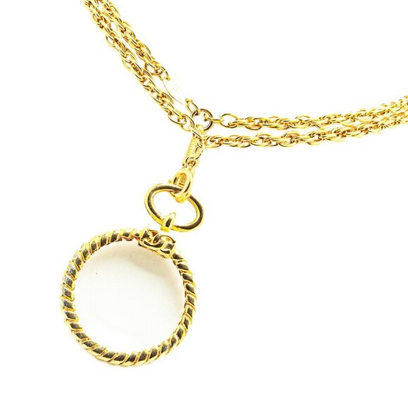 CHANEL Gold Coco Mark Necklace - Picture 1 of 7